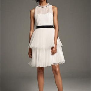 Illusion High Neck Tulle Short Dress